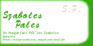 szabolcs pales business card